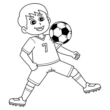 Topu Durduran Erkek Futbolcu 'nun sevimli ve komik renkli sayfası. Çocuklar için saatlerce boyama eğlencesi sağlıyor. Renklendirmek için, bu sayfa çok kolaydır. Küçük çocuklar ve yeni yürümeye başlayanlar için uygun..