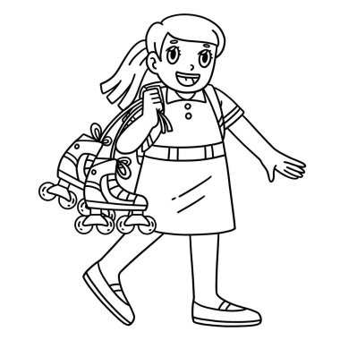 Paten Taşıyan Kadın İçten Patenci 'nin şirin ve komik renkli bir sayfası. Çocuklar için saatlerce boyama eğlencesi sağlıyor. Renklendirmek için, bu sayfa çok kolaydır. Küçük çocuklar ve yeni yürümeye başlayanlar için uygun..