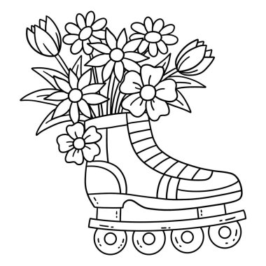 Tomurcuklanan Çiçeklerle Inline Paten 'in şirin ve komik renkli bir sayfası. Çocuklar için saatlerce boyama eğlencesi sağlıyor. Renklendirmek için, bu sayfa çok kolaydır. Küçük çocuklar ve yeni yürümeye başlayanlar için uygun..