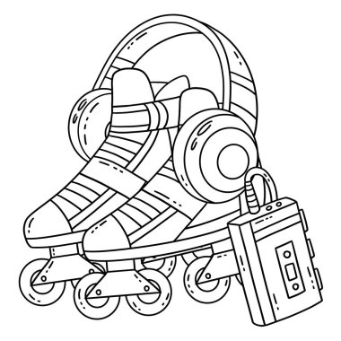 Paten ve kulaklıkların şirin ve komik renkli sayfası. Çocuklar için saatlerce boyama eğlencesi sağlıyor. Renklendirmek için, bu sayfa çok kolaydır. Küçük çocuklar ve yeni yürümeye başlayanlar için uygun..