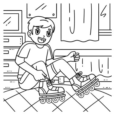 Buz pateni ayakkabısı giyen sevimli ve komik bir Inline Paten sayfası. Çocuklar için saatlerce boyama eğlencesi sağlıyor. Renklendirmek için, bu sayfa çok kolaydır. Küçük çocuklar ve yeni yürümeye başlayanlar için uygun..