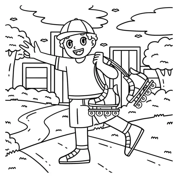 Inline Paten Taşıyan Patenci 'nin şirin ve komik renkli bir sayfası. Çocuklar için saatlerce boyama eğlencesi sağlıyor. Renklendirmek için, bu sayfa çok kolaydır. Küçük çocuklar ve yeni yürümeye başlayanlar için uygun..