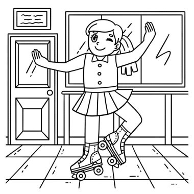 Patenci Kız Dansı 'nın sevimli ve komik renkli sayfası. Çocuklar için saatlerce boyama eğlencesi sağlıyor. Renklendirmek için, bu sayfa çok kolaydır. Küçük çocuklar ve yeni yürümeye başlayanlar için uygun..