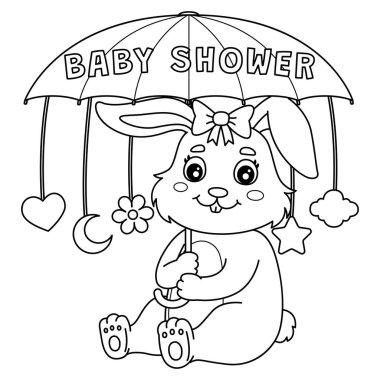 Bebek Duşu Tavşan Kızı 'nın şirin ve komik renkli bir sayfası. Çocuklar için saatlerce boyama eğlencesi sağlıyor. Renklendirmek için, bu sayfa çok kolaydır. Küçük çocuklar ve yeni yürümeye başlayanlar için uygun..