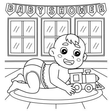 Bebek Duşu Bebeği Oyuncaklarla Oynuyor 'un şirin ve komik renkli bir sayfası. Çocuklar için saatlerce boyama eğlencesi sağlıyor. Renklendirmek için, bu sayfa çok kolaydır. Küçük çocuklar ve yeni yürümeye başlayanlar için uygun..