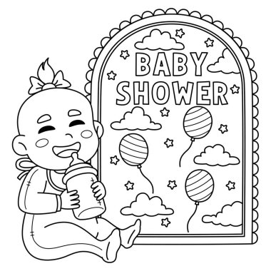 Bebek Duşu Bebek İçen Süt 'ün şirin ve komik renkli bir sayfası. Çocuklar için saatlerce boyama eğlencesi sağlıyor. Renklendirmek için, bu sayfa çok kolaydır. Küçük çocuklar ve yeni yürümeye başlayanlar için uygun..