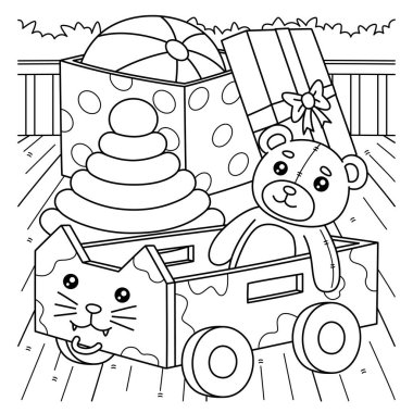 Bebek Duşu Oyuncakları 'nın şirin ve komik renkli bir sayfası. Çocuklar için saatlerce boyama eğlencesi sağlıyor. Renklendirmek için, bu sayfa çok kolaydır. Küçük çocuklar ve yeni yürümeye başlayanlar için uygun..