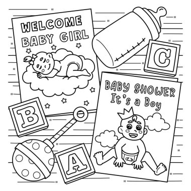 Bebek Duşu Davetiyeleri 'nin şirin ve komik renkli sayfası. Çocuklar için saatlerce boyama eğlencesi sağlıyor. Renklendirmek için, bu sayfa çok kolaydır. Küçük çocuklar ve yeni yürümeye başlayanlar için uygun..