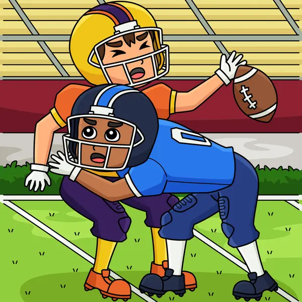 Bu karikatür klipinde bir Amerikan Futbolcu Takımyıldızı çizimi yer almaktadır..