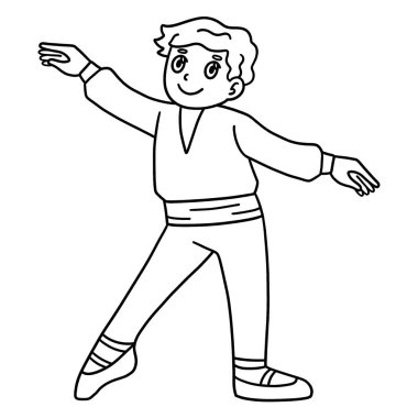 Bir bale dansçısının kenara adım attığı sevimli ve komik renkli bir sayfa. Çocuklar için saatlerce boyama eğlencesi sağlıyor. Renklendirmek için, bu sayfa çok kolaydır. Küçük çocuklar ve yeni yürümeye başlayanlar için uygun..