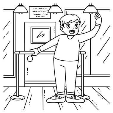 Bale Bar 'la dans eden sevimli ve komik bir bale sayfası. Çocuklar için saatlerce boyama eğlencesi sağlıyor. Renklendirmek için, bu sayfa çok kolaydır. Küçük çocuklar ve yeni yürümeye başlayanlar için uygun..