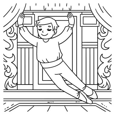 Bir bale dansçısının atlama yaptığı sevimli ve komik renkli bir sayfa. Çocuklar için saatlerce boyama eğlencesi sağlıyor. Renklendirmek için, bu sayfa çok kolaydır. Küçük çocuklar ve yeni yürümeye başlayanlar için uygun..