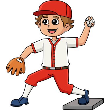 Bu karikatür bir Beyzbol Beyzbolcusu illüstrasyonunu gösteriyor.