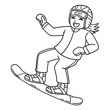 Snowboard Kızının atlama yaptığı sevimli ve komik renkli bir sayfa. Çocuklar için saatlerce boyama eğlencesi sağlıyor. Renklendirmek için, bu sayfa çok kolaydır. Küçük çocuklar ve yeni yürümeye başlayanlar için uygun..