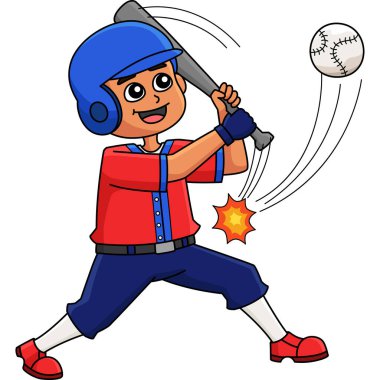 Bu karikatür bir Beyzbol Homerun illüstrasyonunu gösteriyor.