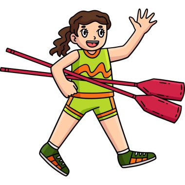 Bu çizgi filmde kürek çeken kürek çeken bir kürekçinin resmi var.. 