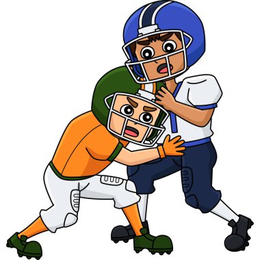 Bu karikatür, Amerikan Futbolcularının resimlerini göstermektedir..