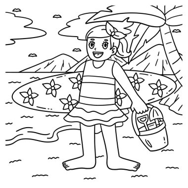 Sörfçü Kız, Sörf tahtası ve Sandcastle Aletleri 'nin sevimli ve komik bir renkli sayfası. Çocuklar için saatlerce boyama eğlencesi sağlıyor. Renklendirmek için, bu sayfa çok kolaydır. Küçük çocuklar ve yeni yürümeye başlayanlar için uygun..