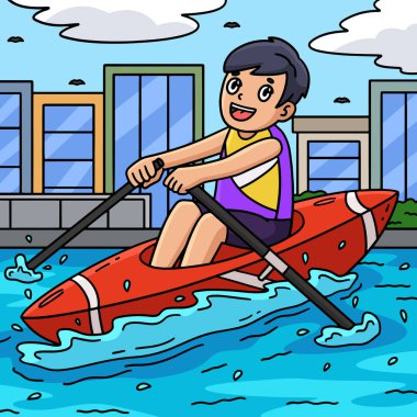 Bu karikatür parçası Catch Position illüstrasyonunda kürek çeken bir kürekçiyi gösteriyor. 