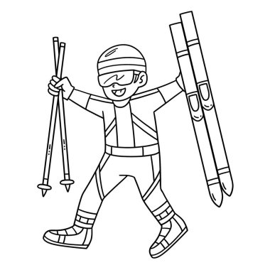 Kayak Gear 'ı olan Biatlon Erkek Biatlet' in sevimli ve komik renkli sayfası. Çocuklar için saatlerce boyama eğlencesi sağlıyor. Renklendirmek için, bu sayfa çok kolaydır. Küçük çocuklar ve yeni yürümeye başlayanlar için uygun..