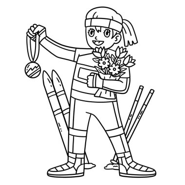 Biatlon Kadın Biatlet Madalyası 'nın sevimli ve komik renkli bir sayfası. Çocuklar için saatlerce boyama eğlencesi sağlıyor. Renklendirmek için, bu sayfa çok kolaydır. Küçük çocuklar ve yeni yürümeye başlayanlar için uygun..