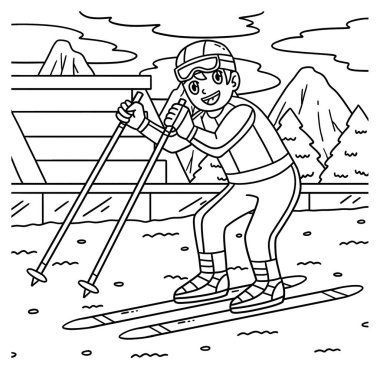 Bir Biatlon Erkek Biatlet Kayan Kar 'ın sevimli ve komik renkli sayfası. Çocuklar için saatlerce boyama eğlencesi sağlıyor. Renklendirmek için, bu sayfa çok kolaydır. Küçük çocuklar ve yeni yürümeye başlayanlar için uygun..