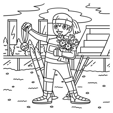 Biatlon Kadın Biatloncusu 'nun tatlı ve komik renkli bir sayfası. Çocuklar için saatlerce boyama eğlencesi sağlıyor. Renklendirmek için, bu sayfa çok kolaydır. Küçük çocuklar ve yeni yürümeye başlayanlar için uygun..