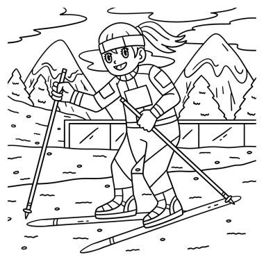 Biatlon Kadın Biatlet Kayağı 'nın sevimli ve komik renkli sayfası. Çocuklar için saatlerce boyama eğlencesi sağlıyor. Renklendirmek için, bu sayfa çok kolaydır. Küçük çocuklar ve yeni yürümeye başlayanlar için uygun..