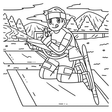 Biatlon Erkek Biatlet Yükleme Mühimmatı 'nın sevimli ve komik renkli sayfası. Çocuklar için saatlerce boyama eğlencesi sağlıyor. Renklendirmek için, bu sayfa çok kolaydır. Küçük çocuklar ve yeni yürümeye başlayanlar için uygun..