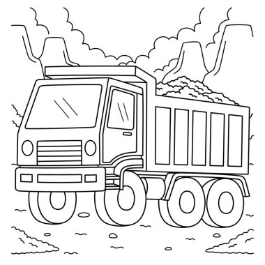İnşaat Döküntü Kamyonu 'nun sevimli ve komik renkli sayfası. Çocuklar için saatlerce boyama eğlencesi sağlıyor. Renklendirmek için, bu sayfa çok kolaydır. Küçük çocuklar ve yeni yürümeye başlayanlar için uygun..