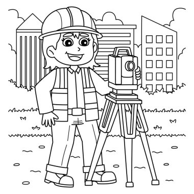 İnşaat İşçisi İnşaat Mühendisi 'nin sevimli ve komik renkli sayfası. Çocuklar için saatlerce boyama eğlencesi sağlıyor. Renklendirmek için, bu sayfa çok kolaydır. Küçük çocuklar ve yeni yürümeye başlayanlar için uygun..