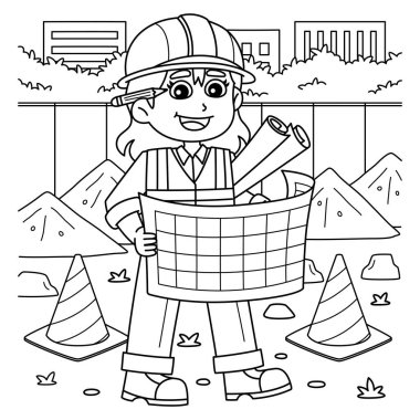 İnşaat İşçisi İnşaat Projesi 'nin sevimli ve komik renkli bir sayfası. Çocuklar için saatlerce boyama eğlencesi sağlıyor. Renklendirmek için, bu sayfa çok kolaydır. Küçük çocuklar ve yeni yürümeye başlayanlar için uygun..