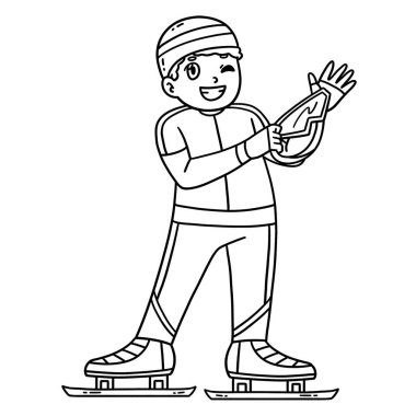 Hız Pateni Erkek Ekipmanı 'nın sevimli ve komik renkli bir sayfası. Çocuklar için saatlerce boyama eğlencesi sağlıyor. Renklendirmek için, bu sayfa çok kolaydır. Küçük çocuklar ve yeni yürümeye başlayanlar için uygun..