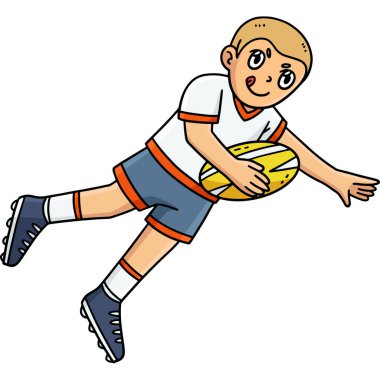 Bu karikatür klipinde bir Rugby oyuncusunun resimlerini gösteriyoruz..