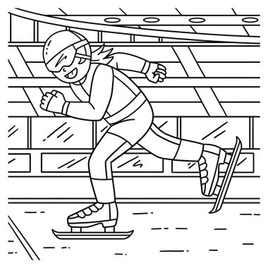 Speed Skating Female Sprinting 'in sevimli ve komik renkli sayfası. Çocuklar için saatlerce boyama eğlencesi sağlıyor. Renklendirmek için, bu sayfa çok kolaydır. Küçük çocuklar ve yeni yürümeye başlayanlar için uygun..