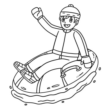 Şişme kızağa binen bir kızağın sevimli ve komik renkli sayfası. Çocuklar için saatlerce boyama eğlencesi sağlıyor. Renklendirmek için, bu sayfa çok kolaydır. Küçük çocuklar ve yeni yürümeye başlayanlar için uygun..