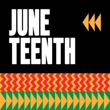 Haziran Özgürlük Günü Pankartı arka planı web pankartları, afişler, tebrik kartları, davetiyeler veya şık vektör çizimleri olan şablonlar için mükemmeldir. 