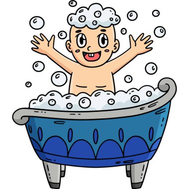 Bu karikatür klipinde Küvette Bebek Duşu İmajı var..