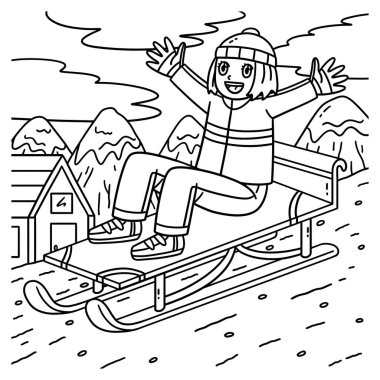 Elleri Havada Kızak Kızağı 'nın şirin ve komik renkli bir sayfası. Çocuklar için saatlerce boyama eğlencesi sağlıyor. Renklendirmek için, bu sayfa çok kolaydır. Küçük çocuklar ve yeni yürümeye başlayanlar için uygun..