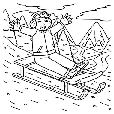 Elleri Havada Kızak Oğlan 'ın şirin ve komik renkli bir sayfası. Çocuklar için saatlerce boyama eğlencesi sağlıyor. Renklendirmek için, bu sayfa çok kolaydır. Küçük çocuklar ve yeni yürümeye başlayanlar için uygun..