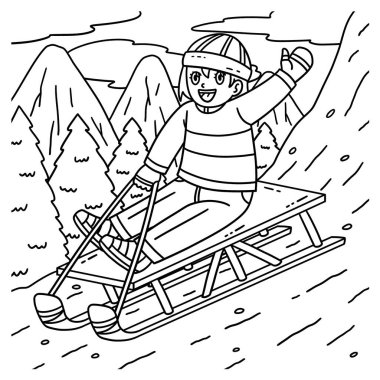 Kızak Kızağı 'nın sevimli ve komik renkli bir sayfası. Çocuklar için saatlerce boyama eğlencesi sağlıyor. Renklendirmek için, bu sayfa çok kolaydır. Küçük çocuklar ve yeni yürümeye başlayanlar için uygun..