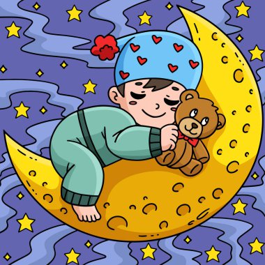 Bu karikatür klibinde Ay 'da Uyuyan Bebek resmi var..