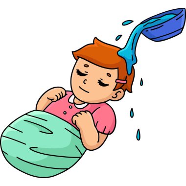 Bu karikatür klipinde Vaftiz Bebeği Vaftiz Ediliyor