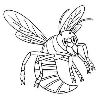 Bir Böcek Eşekarısı Hayvanı 'nın sevimli ve komik renkli sayfası. Çocuklar için saatlerce boyama eğlencesi sağlıyor. Renklendirmek için, bu sayfa çok kolaydır. Küçük çocuklar ve yeni yürümeye başlayanlar için uygun..