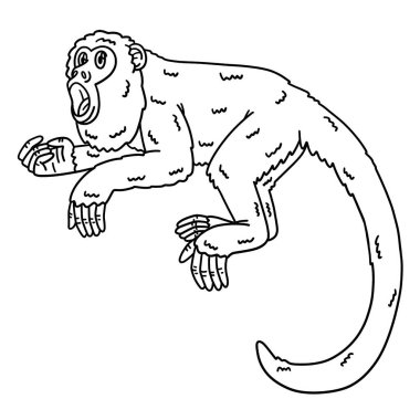 Uluyan Maymun Hayvanın şirin ve komik renkli sayfası. Çocuklar için saatlerce boyama eğlencesi sağlıyor. Renk, bu sayfa çok kolay. Küçük çocuklar ve yeni yürümeye başlayanlar için uygun..