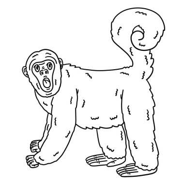 Tüylü maymun bir hayvanın sevimli ve komik renkli sayfası. Çocuklar için saatlerce boyama eğlencesi sağlıyor. Renklendirmek için, bu sayfa çok kolaydır. Küçük çocuklar ve yeni yürümeye başlayanlar için uygun..