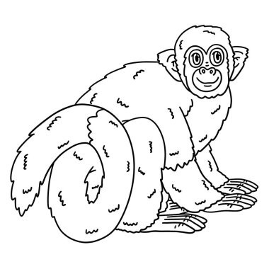 Bir sincap maymunun sevimli ve komik renkli sayfası. Çocuklar için saatlerce boyama eğlencesi sağlıyor. Renk, bu sayfa çok kolay. Küçük çocuklar ve yeni yürümeye başlayanlar için uygun..