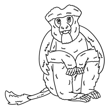 Siyah ve Beyaz Colobus Maymunu 'nun sevimli ve komik renkli sayfası. Çocuklar için saatlerce boyama eğlencesi sağlıyor. Renklendirmek için, bu sayfa çok kolaydır. Küçük çocuklar ve yeni yürümeye başlayanlar için uygun..