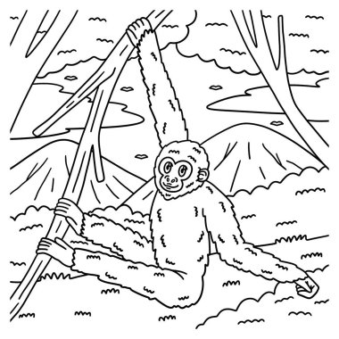 Bir Gibbon Hayvanı 'nın sevimli ve komik renkli sayfası. Çocuklar için saatlerce boyama eğlencesi sağlıyor. Renklendirmek için, bu sayfa çok kolaydır. Küçük çocuklar ve yeni yürümeye başlayanlar için uygun..