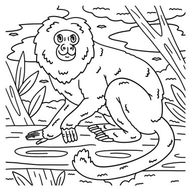 Altın Aslan Tamarin Maymunu 'nun sevimli ve komik renkli sayfası. Çocuklar için saatlerce boyama eğlencesi sağlıyor. Renklendirmek için, bu sayfa çok kolaydır. Küçük çocuklar ve yeni yürümeye başlayanlar için uygun..